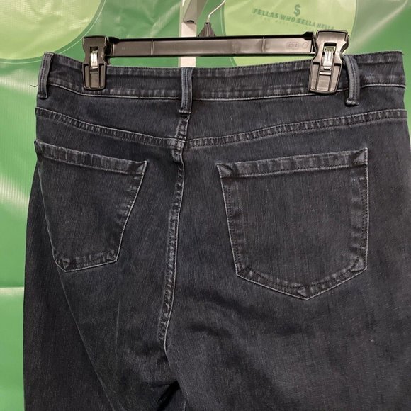 SOFT SURROUNDINGS Women's jeans w/crochet ankle detail in BLACK sz 10 - VGUC - Picture 12 of 14